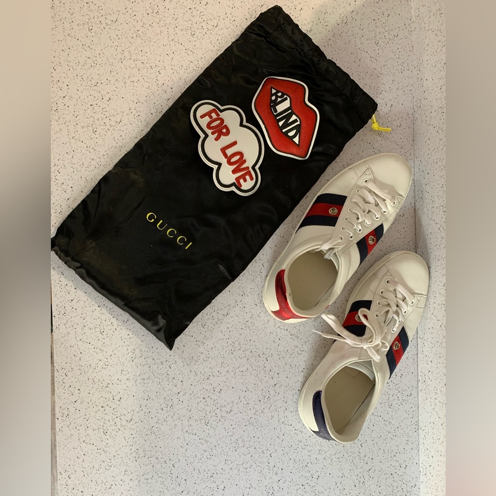 Gucci Ace 'Blind For Love” Low Top Sneakers